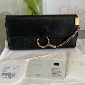 Authentic Chloe Faye Black Leather Wallet